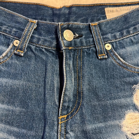 rag and bone distressed denim shorts size 24 - Picture 4 of 11